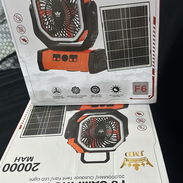 Ventilador recargable F6 con panel solar en caja - Img 56618783