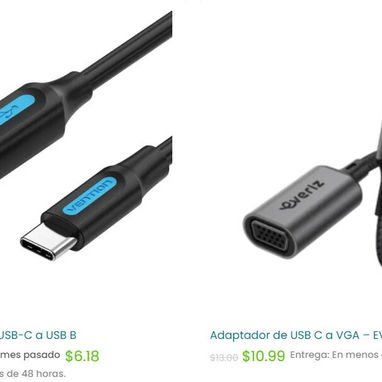 Adaptadores y cables - Hub USB C 3.0 - HDMI VGA - Cable alimentación - 4/4
