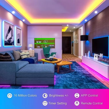 Cintas led de 15 metros se sincronizan móvil mediante bluetooth 15 USD - 2/3