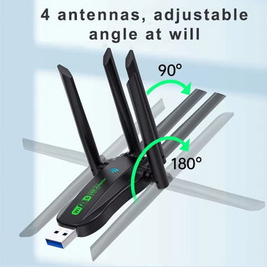 Adaptador USB WiFi 6 AX900 Bluetooth 5,4 antenas de doble banda 2,4G 5G WiFi6 tarjeta de red controlador receptor - Img 122572742