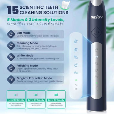 🍀Sejoy JS10-1 Cepillo Dental Eléctrico Sónico🍀 - 4/5