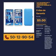 KIT DE MANICURA Y PEDICURA CON ESTUCHE PREMIUM 12 PCS VPT# -0018 - Img 56243203