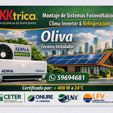 Split  Adina Inverter y convenciones, los más ahorradores para sistemas fotovoltaicos, 3 meses garantía, entrega  Habana - 3/3