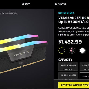 96gb ddr5 new Corsair RGB con chip Hynix 2 x 48gb - 3/3