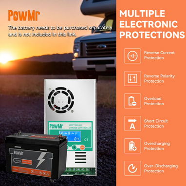 Controlador de carga solar PowMr MPPT 150V 100A HHJ-100A - 6/10