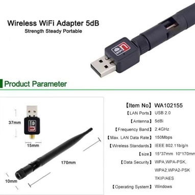 Adaptador wifi usb 300 mbps - Img 122239516