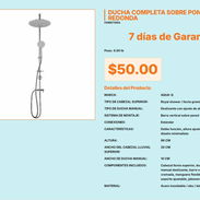 Ducha Lluvia superior 20cm y manual 10cm Aqua-Q, Aqua-Q ducha completa con manguera incluida VPT#-0520 - Img 55676607