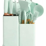 💜Set de utensilios de cocina de 19 piezas Silicona y mango de madera Precio: 30 - Img 58137974