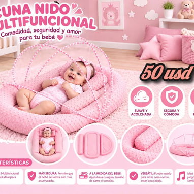 Velosípedos, cuna nido multifuncional, cargador para bebé - 3/6