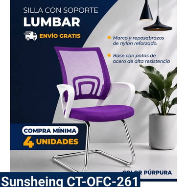 Sillas con soporte Lumbar. Compra mínima 4 sillas. Domicilio incluido. - 4/4
