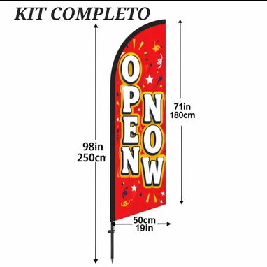 Banderolas "OPEN NOW", kit Completo. - 3/3