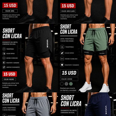 Short de hombre largo corto con licra y de nylon - Img 124622797