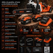 🪚 LA MOTOSIERRA 🪚 INALÁMBRICA FINDER 42V. MENSAJERÍA CON FACTURA Y GARANTÍA. 📲 54833699 - Img 55944938