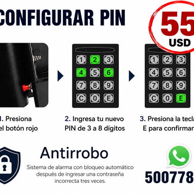 Caja fuerte electrónica ,teclado digital - 3/5