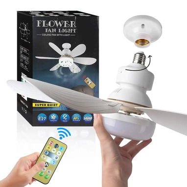 Ventilador/lámpara de techo con bombillo medio/grande - Img 115505608