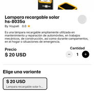 En venta lámpara recargable solar - Img 56015120