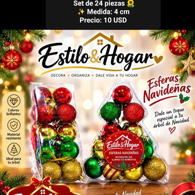 Bolas navideñas (Esferas para arbolito de navidad). Tenemos otros modelos y artículos para la Navidad - 3/10