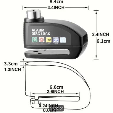 🔥 Candado de Disco con Alarma Integrada - 3/3