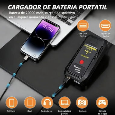 Arrancador de bateria portatil para carros y motos - 4/7
