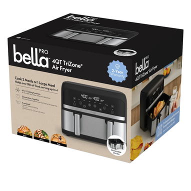Freidora de aire bella pro 4.2qto doble bandeja nueva en su caja - Img 120425417