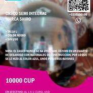 Casco Semintegral marca Shiro de color negro talla L 10000 CUP - Img 54372585