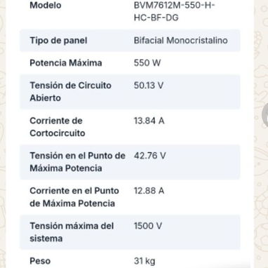 *PANEL SOLAR BOVIET 550W BIFACIAL* *170💵 por unidad y 160💵 por cantidad con 🚘 incluído* ( parllets traen 31 unidades) - 3/3