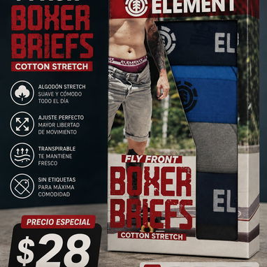 CALZONCILLOS ELEMENT PAQUETE 4 BOXER ORIGINALES - 9/9