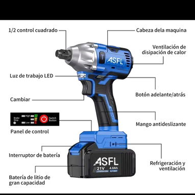 Torito llave de impacto inalámbrica eléctrica pistola taladro - Img 121212999