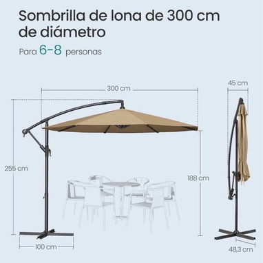 Sombrillas de terraza ideales para negocio , importadas nuevas en caja - Img 121069494