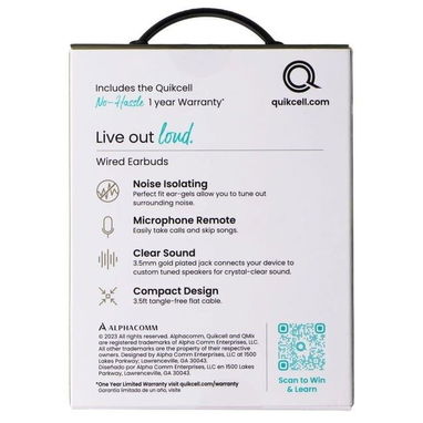 🎧 Audífonos QuikCell QMIX 100 – Cable 3.5 mm - Img 127545549