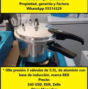 Olla de presión de 5.5L con 6 meses de garantía para todo tipo de cocina - Img 48179010