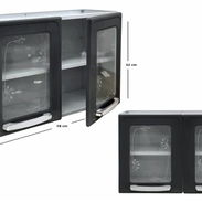 Estante Aéreo para Cocina - 2 puertas - Metal y cristal - 78 × 28 × 52 cm . venta Habana - Img 57969100