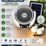 Ventiladores recargables + Panel + 2 bombillos - Img 56564590