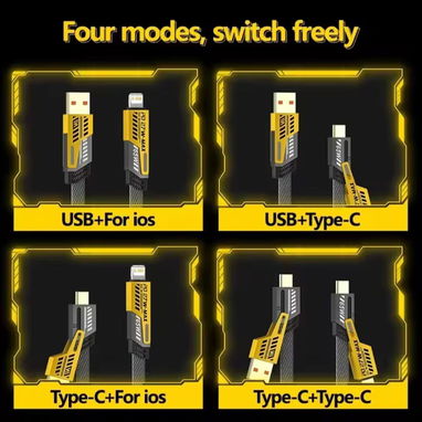3 en 1 cable carga rápida y datos /iPhone, iPad, USB, tipo C, ... - Img 119502704