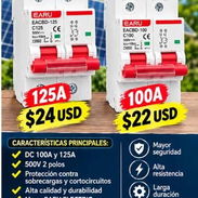 ⚡ Breaker DC 100A 2 Polos 1000V para Paneles Solares | $22 USD - Img 58363524