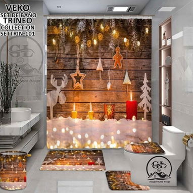 Set de baño 5 piezas tema Navideño - 3/10