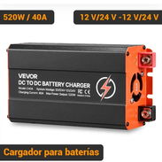 Cargador DC-DC VEVOR 520W 40A 12V/24V a 12V/24V Para Baterías LiFePO4 AGM GEL Automotriz Negro ⚡ Potencia: 520W / 40A - Img 56035342