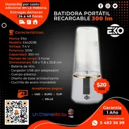 🍹20🍹BATIDORA PORTÁTIL RECARGABLE. FACTURA Y GARANTÍA. TLF 54833699 - Img 50467739