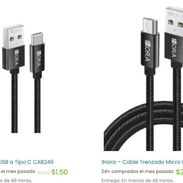 Cargadores celulares laptop | cables celulares tipo iphone - C - USB - miniUSB - V8 - Img 57061230