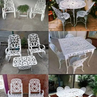 Juegos de terraza aluminio fundido sillones juegos de sala sillones de madera y mucho más - Img 122544201