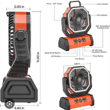 Ventilador recargable 20000 mah - Img 123422735