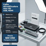 Cajita Decodificadora Atec HD-TH24 | $50 USD | Transporte Incluido | Garantía Directa | USB & HDMI - Img 57669958
