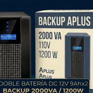 ESPECIAL UPS BACKUP 110V, 2000VA 1200 W NUEVO EN CAJA CON SUS BATERÍAS (2) BATERÍAS DE 12V 9AH - Img 57457058