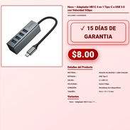 Hoco – Adaptador HB1C 4 en 1 Tipo-C a USB 3.0 con Velocidad 5Gbps . - Img 57877615
