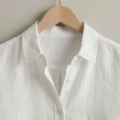 Camisa de Hilo Blanca Manga Larga - Estilo Clásico / Súper Fresca (Nueva) - Img 125183450