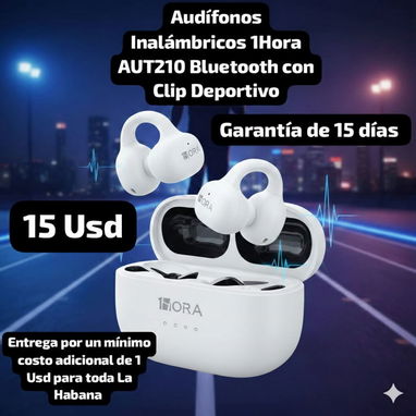 Audífonos Inalámbricos 1Hora AUT210 Bluetooth con Clip Deportivo, Garantía de 15 días, Entrega por un mínimo costo adici - Img 115382165