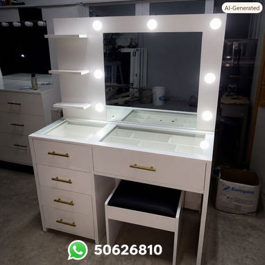 Multimuebles aereos y de piso, vanity, tocador o coqueta, cómodas o gaveteros - 9/10
