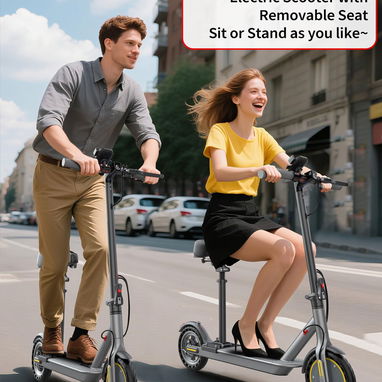 Carriola eléctrica para adultos / scooter 'Joyhis' con asiento desmontable Color: GRIS 350W Litio 36V/5.2Ah RIN 8.5' NEW - 2/6