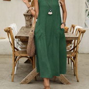 Vestido largo nuevo con bolsillos  talla xl - Img 56142772