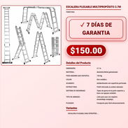 ESCALERA PLEGABLE MULTIPROPÓSITO 3.7M . - Img 57877283